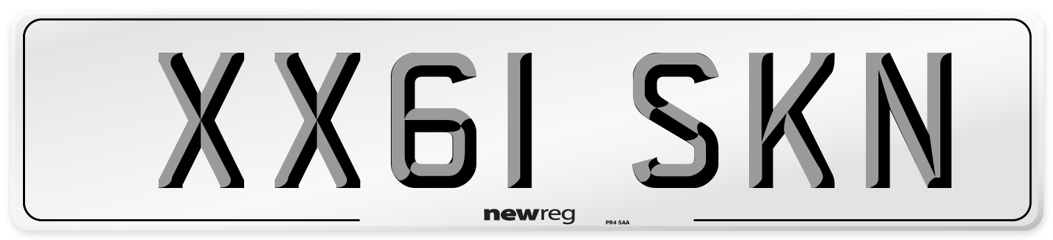 XX61 SKN Number Plate from New Reg